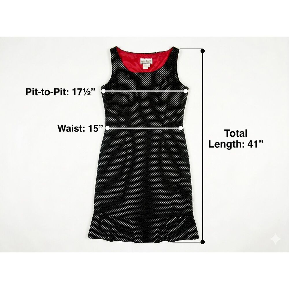 Sheri Martin NY Polka Dot Sleeveless Dress Size12 - Picture 2 of 5